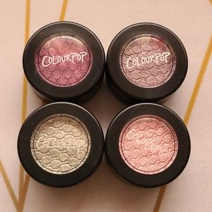Set of 4 Colourpop Supershock shadows